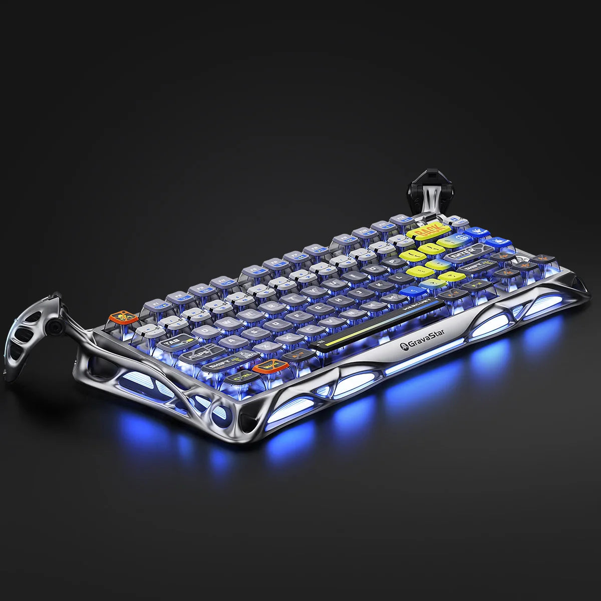 GravaStar Mercury K1 メカニカルキーボード 本体 Mercury K1 Pro Gaming Keyboard - Interstellar Silver | 75% Mechanical