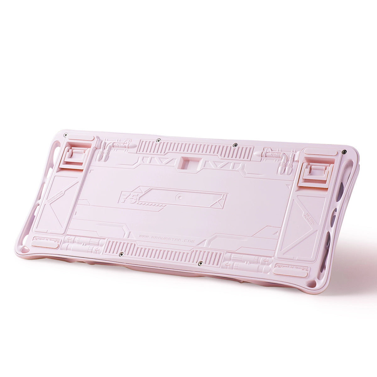 GravaStar Pro Gaming Set Sakura Pink studio bundle overview featuring Mercury K1 Special Edition 75% wireless mechanical keyboard, Mercury M1 Pro 88g magnesium mouse, and Sakura Pink Gaming Mouse Pad, perfect paired with Supernova Pink speaker.